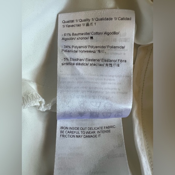 ESCADA Flat Front Off-White Pants Stretch Trousers EU 42 US 12 Classic Career - Picture 11 of 11